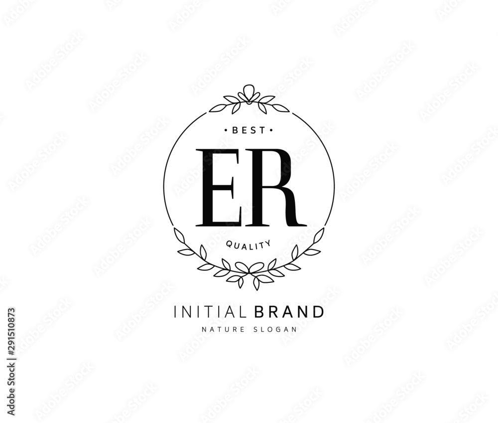 E R ER Beauty vector initial logo, handwriting logo of initial signature, wedding, fashion, jewerly, boutique, floral and botanical with creative template for any company or business. E R ER Beauty vector initial logo, handwriting logo of initial signature, wedding, fashion, jewerly, boutique, floral and botanical with creative template for any company or business.