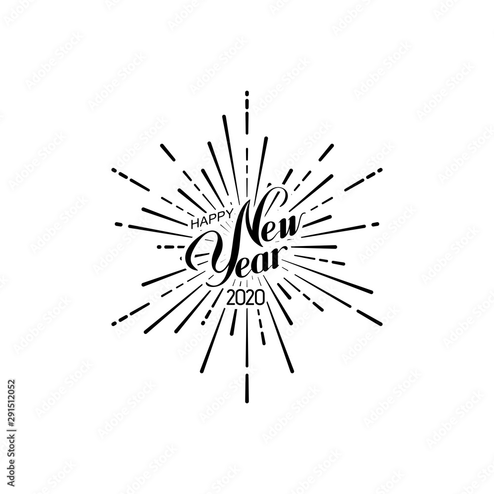 Obraz premium Happy 2020 New Year.