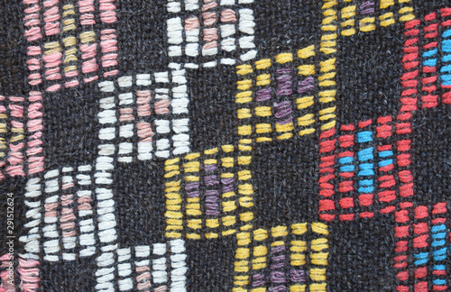 knitted fabric detail with pattern on the background
