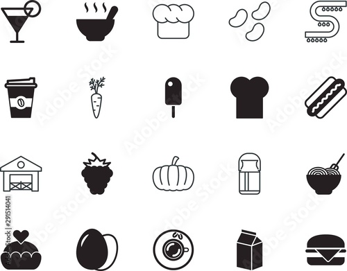 food vector icon set such as  silo  candy  cone  garage  pink  life  rice  gardening  lovely  full  thanksgiving  vegan  ingredients  veggie  canister  soup  empty  sprinkler  field  hotdog