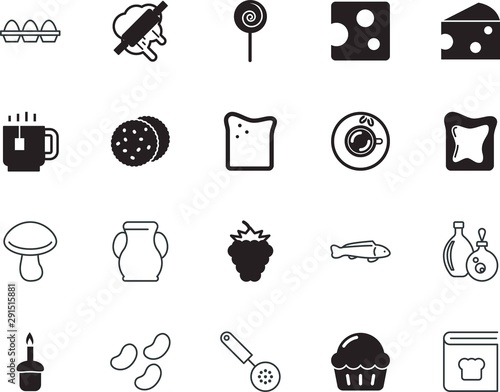 food vector icon set such as: lolly, sliced, egg, cupcake, technology, preparation, stick, cookies, pot, lunch, muffin, dishware, yolk, vitamin, swimming, bag, one, dish, freshness, dough, creamer
