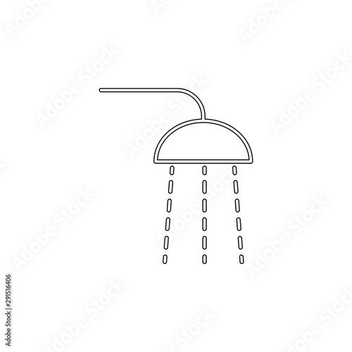 shower outline icon. Element of spa for mobile concept and web apps icon. Outline  thin line icon for website design and development  app development