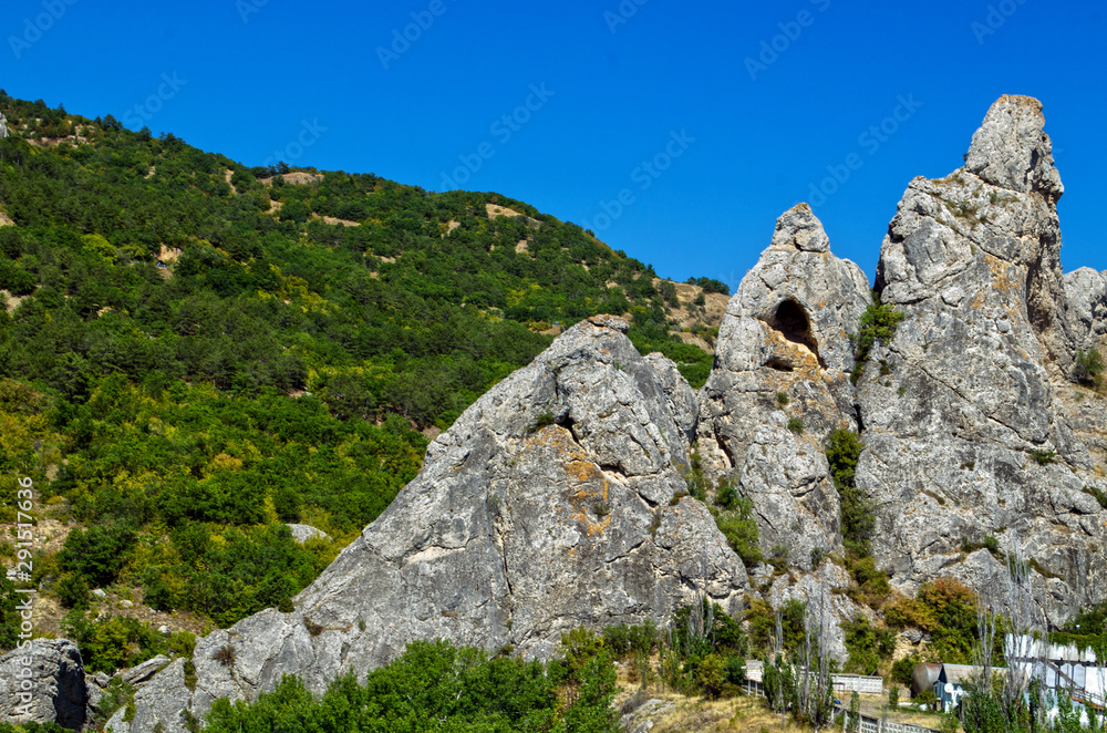 ruins of castle in mountains ruins of castle in mountains