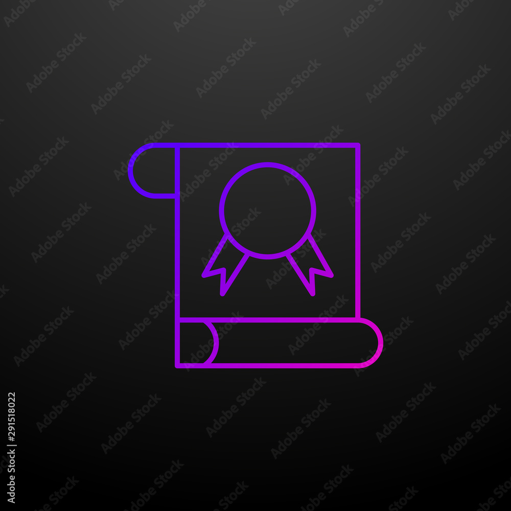 Certificate nolan icon. Elements of succes and awards set. Simple icon for websites, web design, mobile app, info graphics Certificate nolan icon. Elements of succes and awards set. Simple icon for websites, web design, mobile app, info graphics