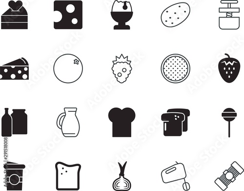 food vector icon set such as: hot, chefs, summer, latte, home, electric, ceramic, beautiful, bottle, manufacturing, celebrate, heart, lime, circle, raw, leaf, italian, linear, stand, lunch, pitcher