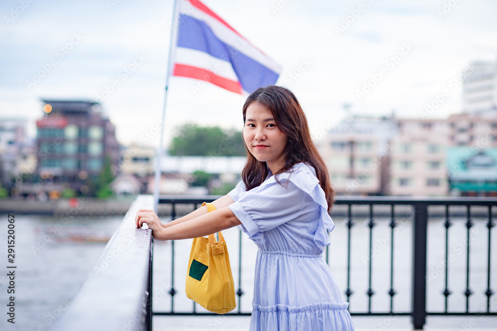 Asian girl portrait Tote Bag