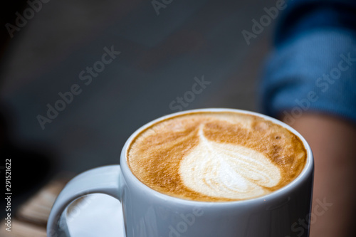 frothy latte. coffee art. heart frothy coffee. latte art.