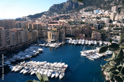 Fototapeta Naklejka Na Ścianę i Meble -  Panoramic view of Port Hercules, Principality of Monaco