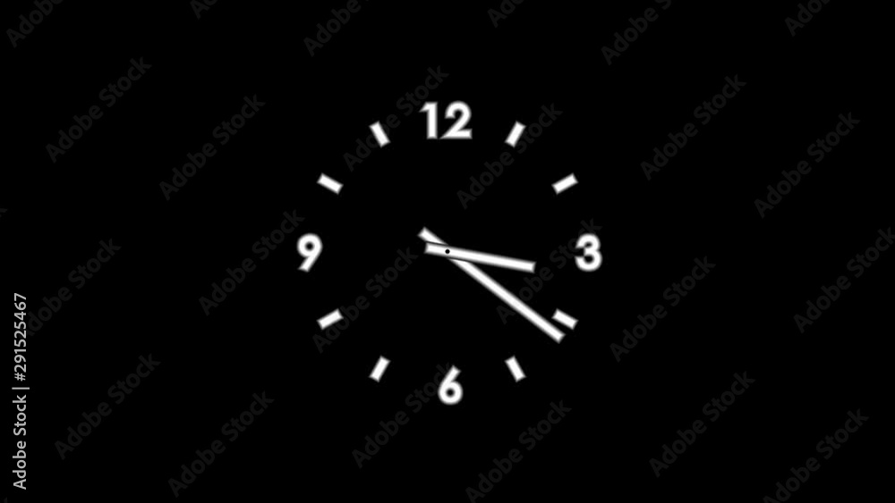 Spinning clock in 12 hour seamless loop. (full HD 1920x1080 30fps) Spinning clock in 12 hour seamless loop. (full HD 1920x1080 30fps)