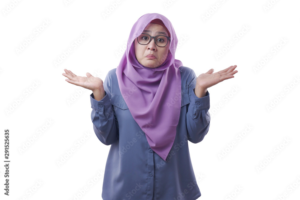 Asian Woman Shrugging Shoulder, I Don't Know Gesture