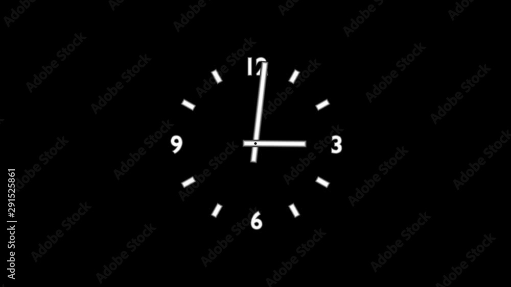 Spinning clock in 12 hour seamless loop. (full HD 1920x1080 30fps) Spinning clock in 12 hour seamless loop. (full HD 1920x1080 30fps)