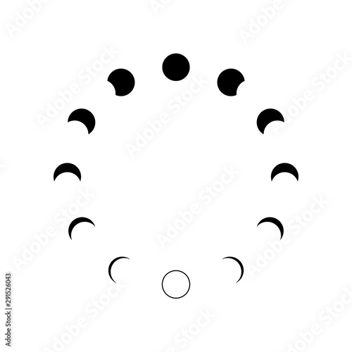 moon phases vector illustration
