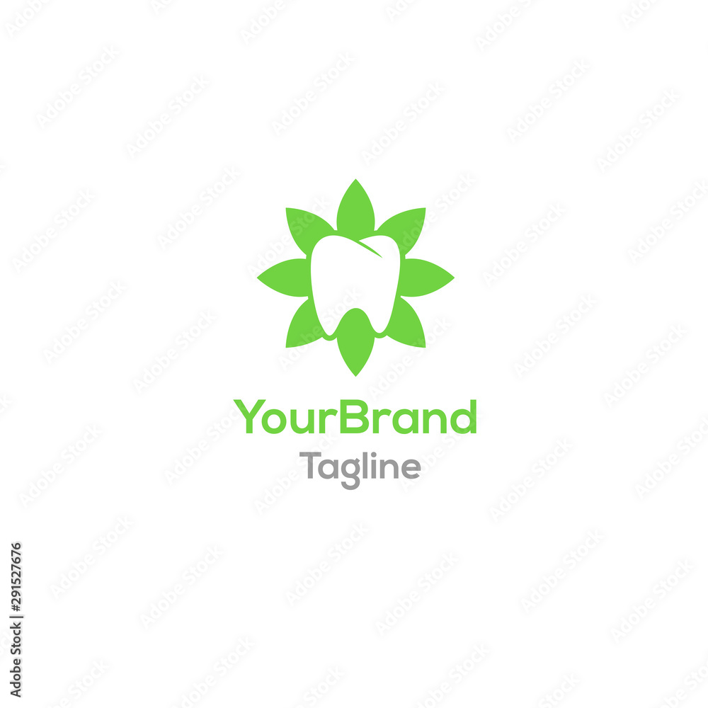 Green teeth logo template Green teeth logo template