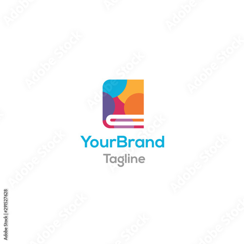 Color book logo template