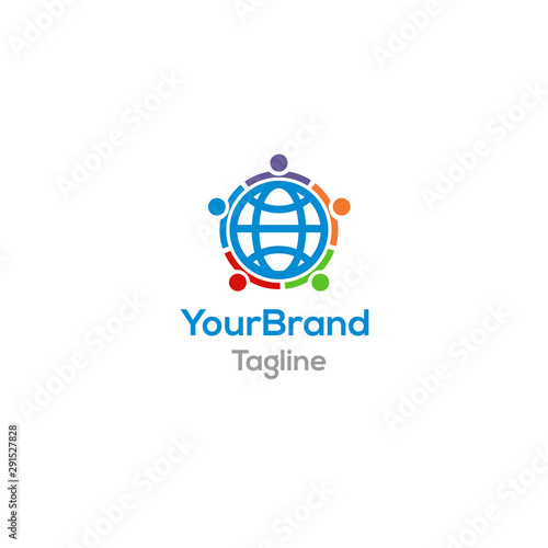 World people logo template