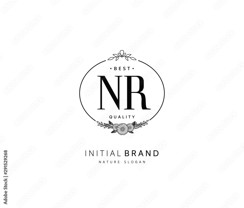 N R NR Beauty vector initial logo, handwriting logo of initial signature, wedding, fashion, jewerly, boutique, floral and botanical with creative template for any company or business. N R NR Beauty vector initial logo, handwriting logo of initial signature, wedding, fashion, jewerly, boutique, floral and botanical with creative template for any company or business.