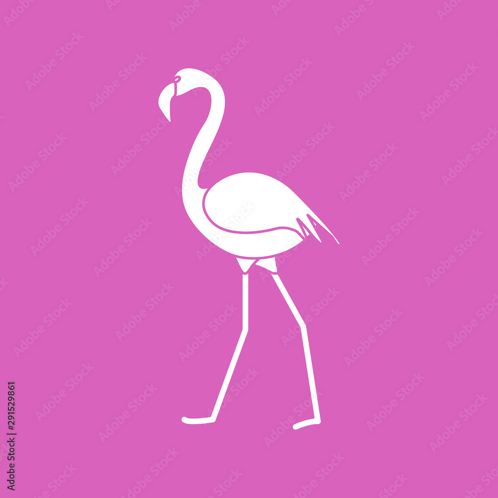 Fototapeta premium Exotic tropical bird flamingo.