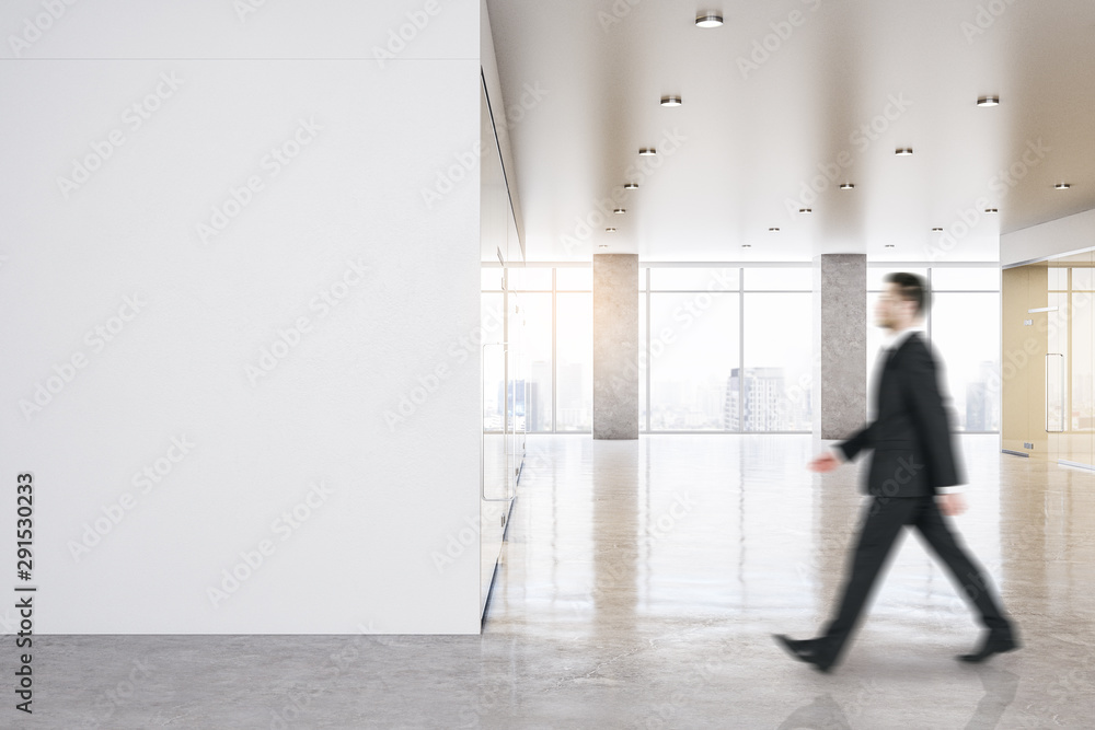 Modern office interior with poster Modern office interior with poster