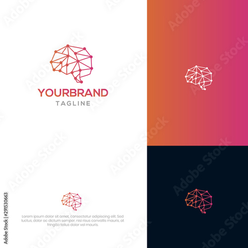 Brain Tech logo template