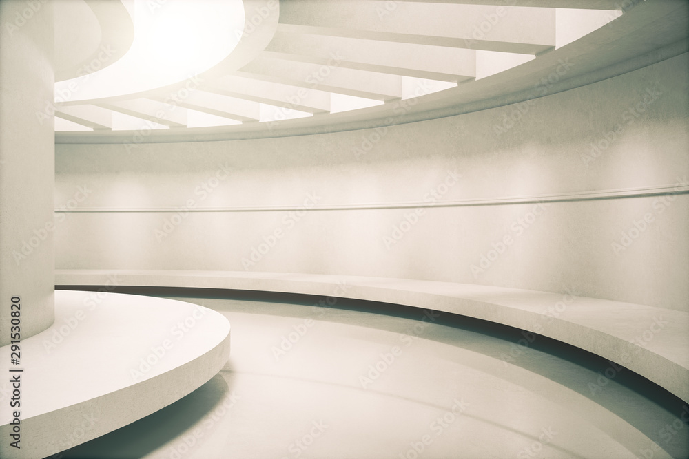 Fototapeta premium Contemporary futuristic interior