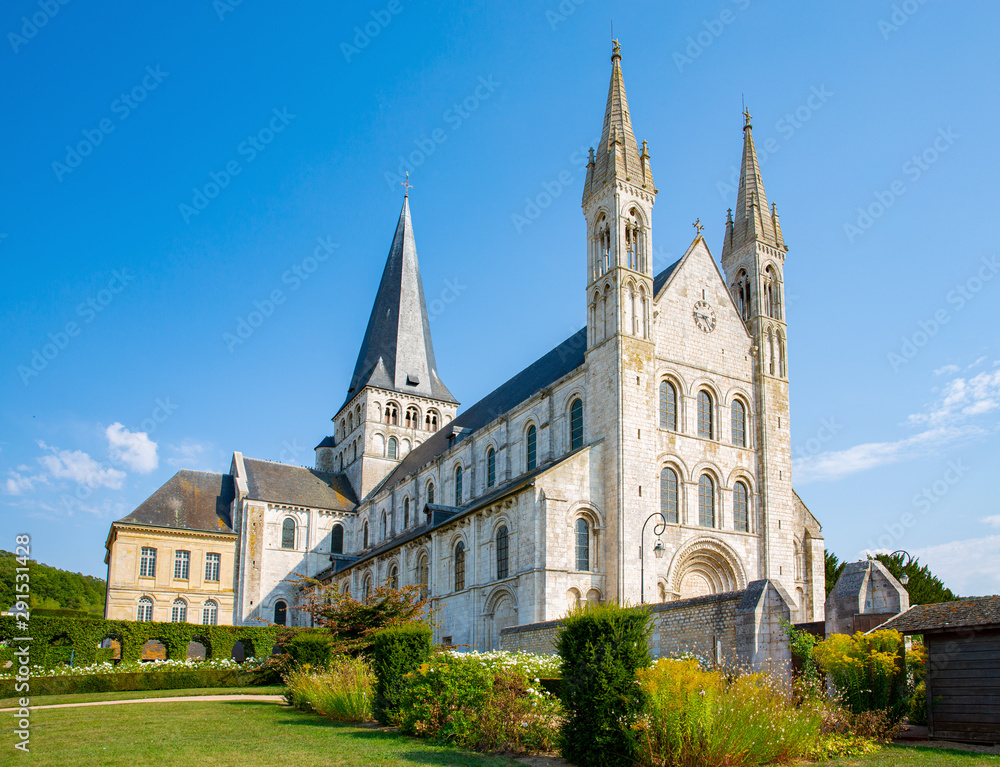 The medieval Abbey Saint-Georges of Boscherville in Normandy, France