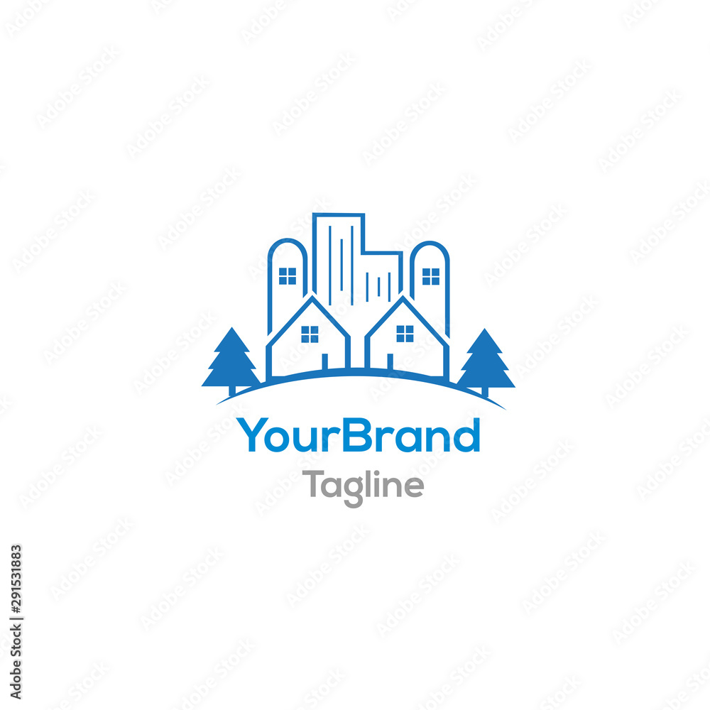 Naklejka premium Real estate logo template