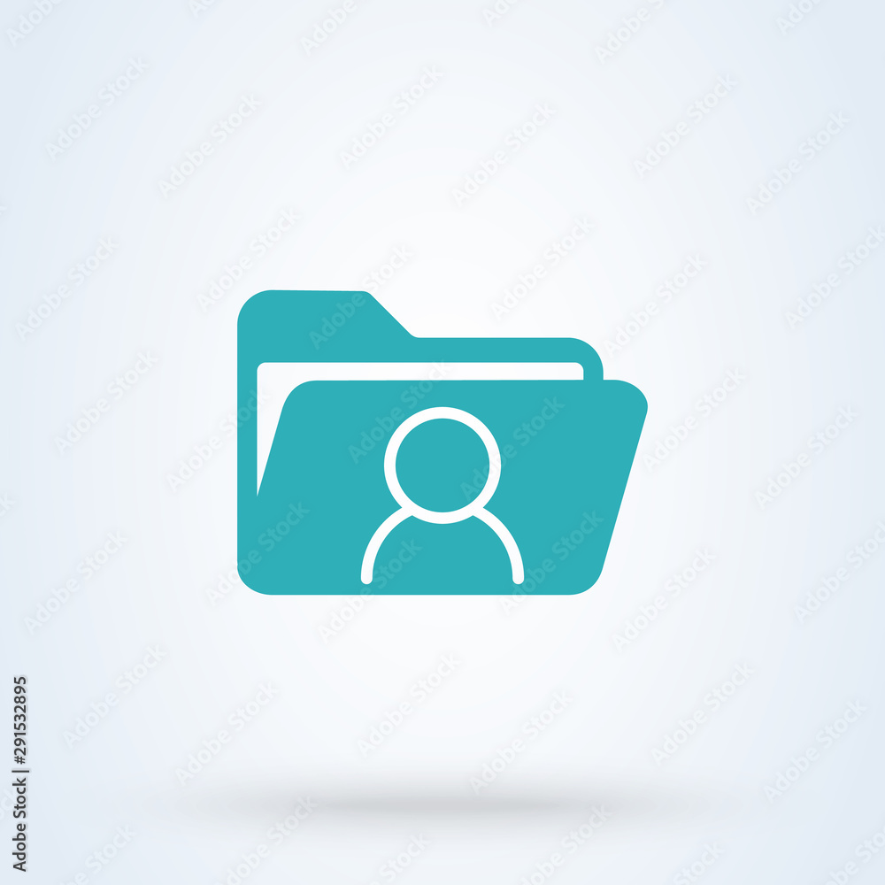 Folder User Simple vector modern icon design illustration. Folder User Simple vector modern icon design illustration.