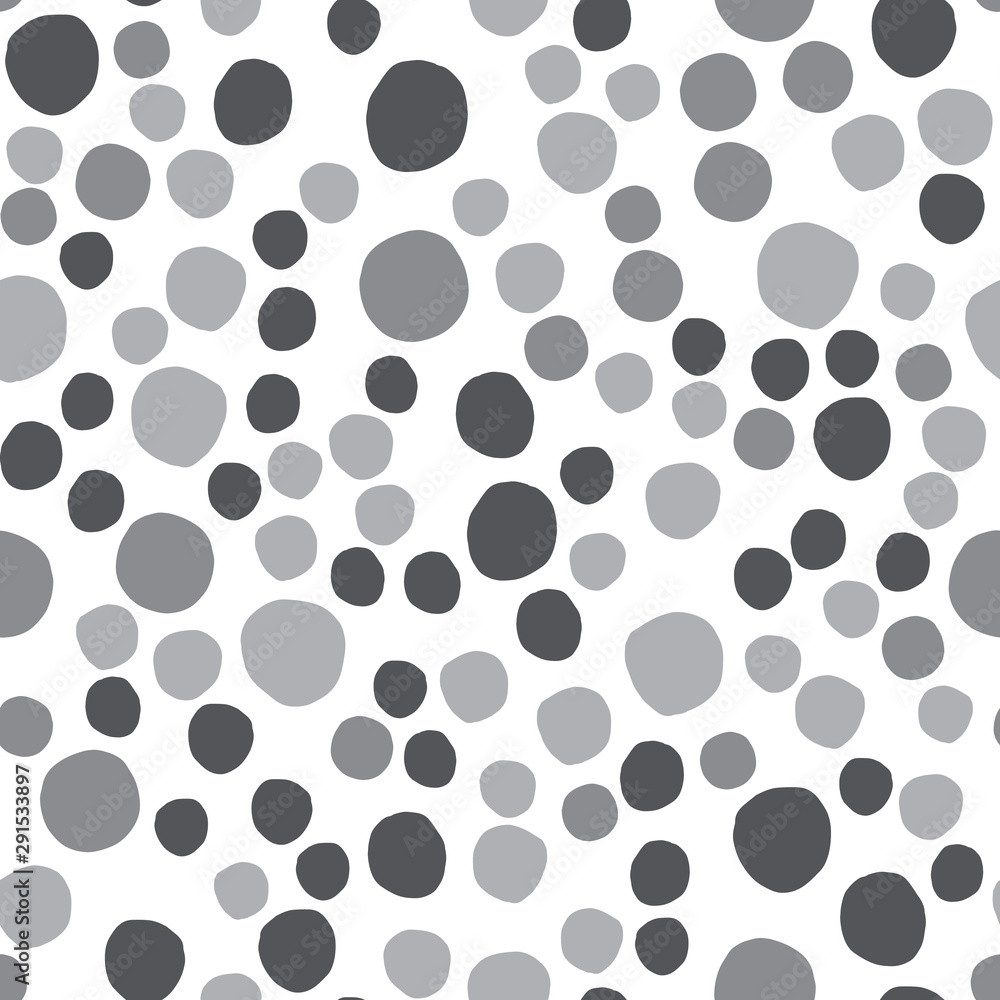 Simple monochrome pebble seamless pattern on white background. Simple monochrome pebble seamless pattern on white background.