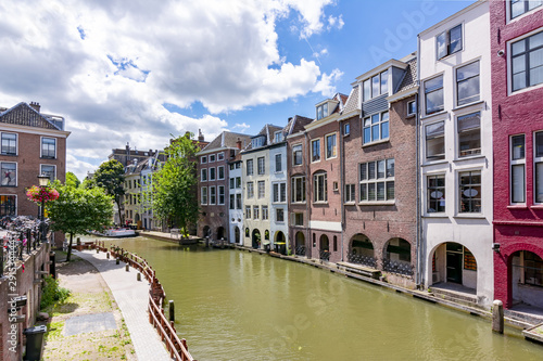 Utrecht two-level canals in summer  Netherlands
