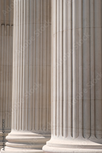 Detail of architectural stone columns on building © russell witherington