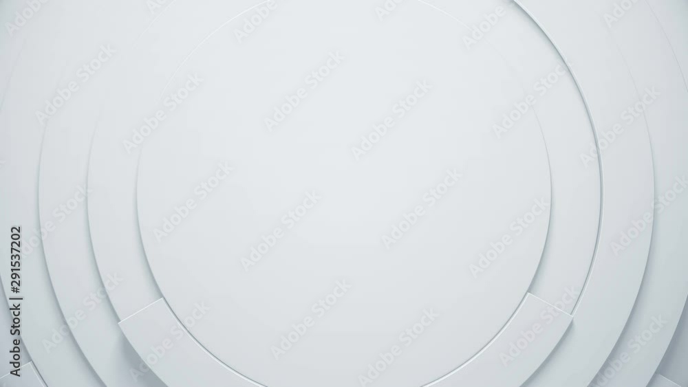 Abstract background with 3d rings and rotating parts. Clean and modern texture for trendy business presentation. Seamless loop.