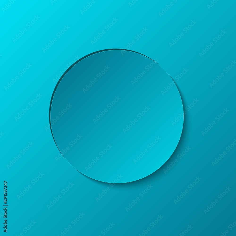 Paper art circle design background. Vector illustration. Eps 10