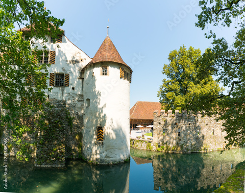 medieval 12th century water castle of Hallwyl in Switzerland photo