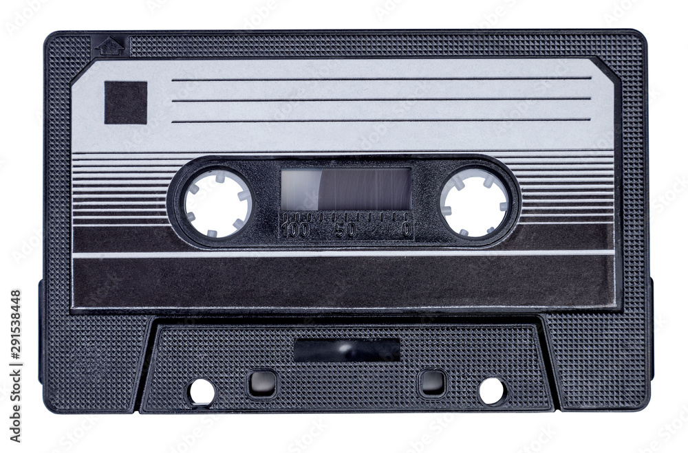 Fototapeta premium Audio cassette on an isolated white background