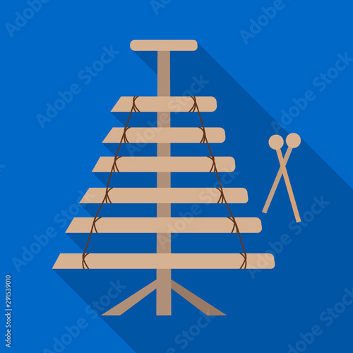 Isolated object of musical and vietnam icon. Set of musical and instrument vector icon for stock.