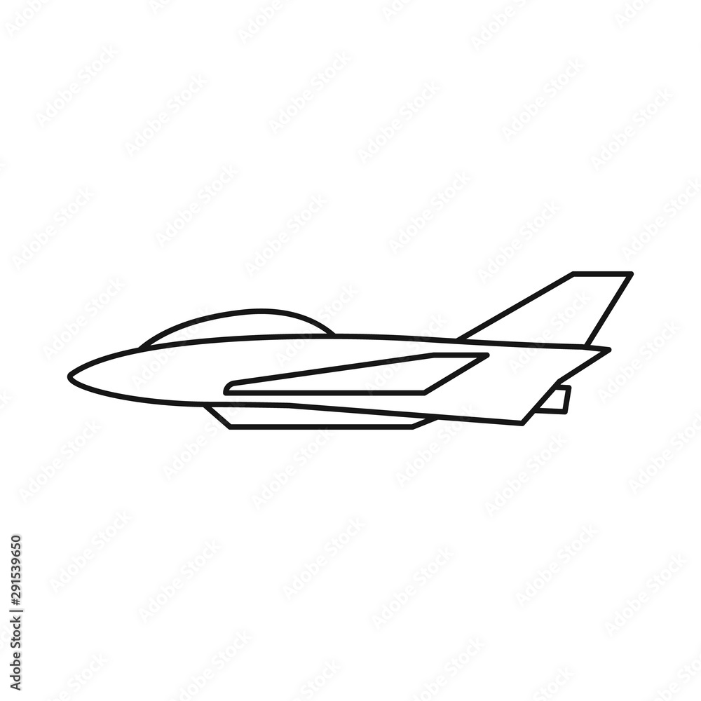 Vector design of aeroplane and commercial sign. Set of aeroplane and tourism stock symbol for web.