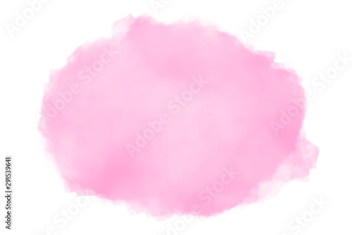 Abstract light pastel pink watercolor splash on white background