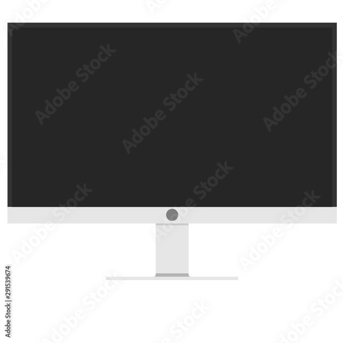 Monitor computer screen in vector illustrator on white background