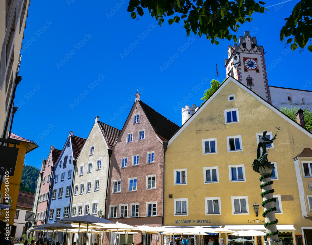 FUSSEN, Germany: The Wonderful Historical Town Fuessen in Bavaria