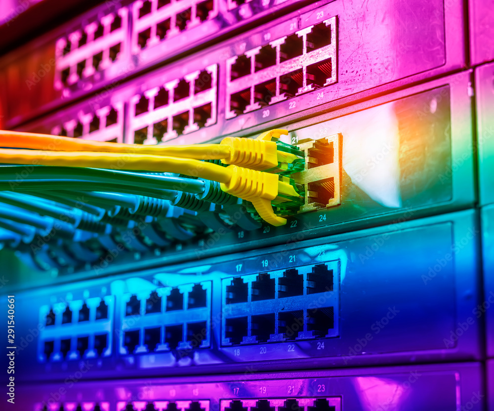ethernet cable on network switches background ethernet cable on network switches background