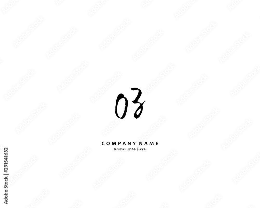 OZ Initial handwriting logo vector OZ Initial handwriting logo vector
