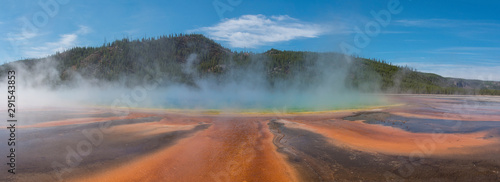 Panorama of the Rainbow Hot Spring in Yellowstone NP 02