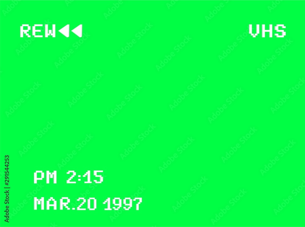 Rewind VHS screen of a videotape player Retro 80s Rewind VHS screen of a videotape player Retro 80s
