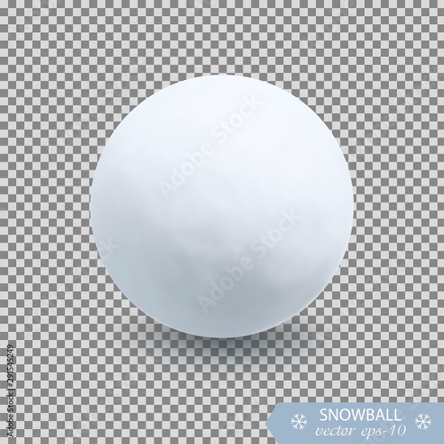 Realistic snow ball vector illustration.Christmas, snow texture, holiday snow.Christmas banner for the inscription.