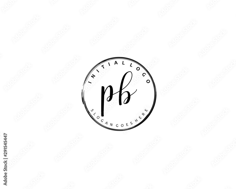 PB Initial handwriting logo vector PB Initial handwriting logo vector