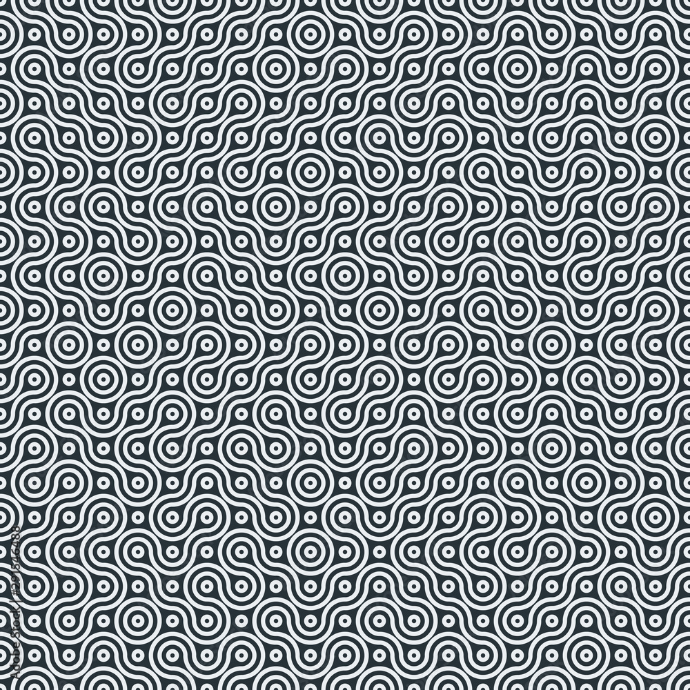 Fototapeta Truchet Random Pattern Generative Tile Art background illustration