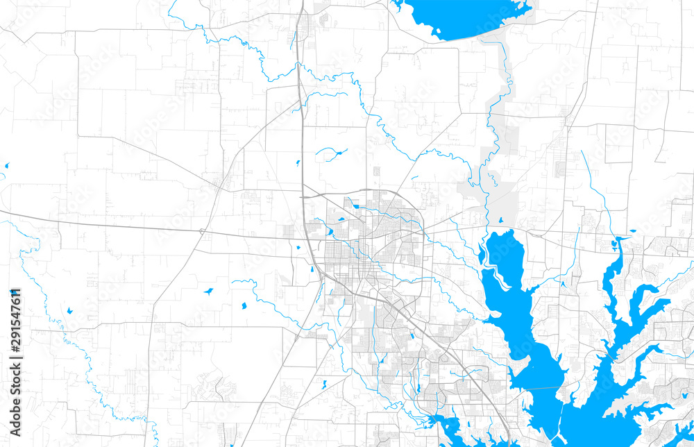 Rich detailed vector map of Denton, Texas, USA Rich detailed vector map of Denton, Texas, USA