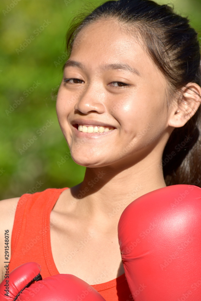A Smiling Fitness Asian Female Athlete A Smiling Fitness Asian Female Athlete