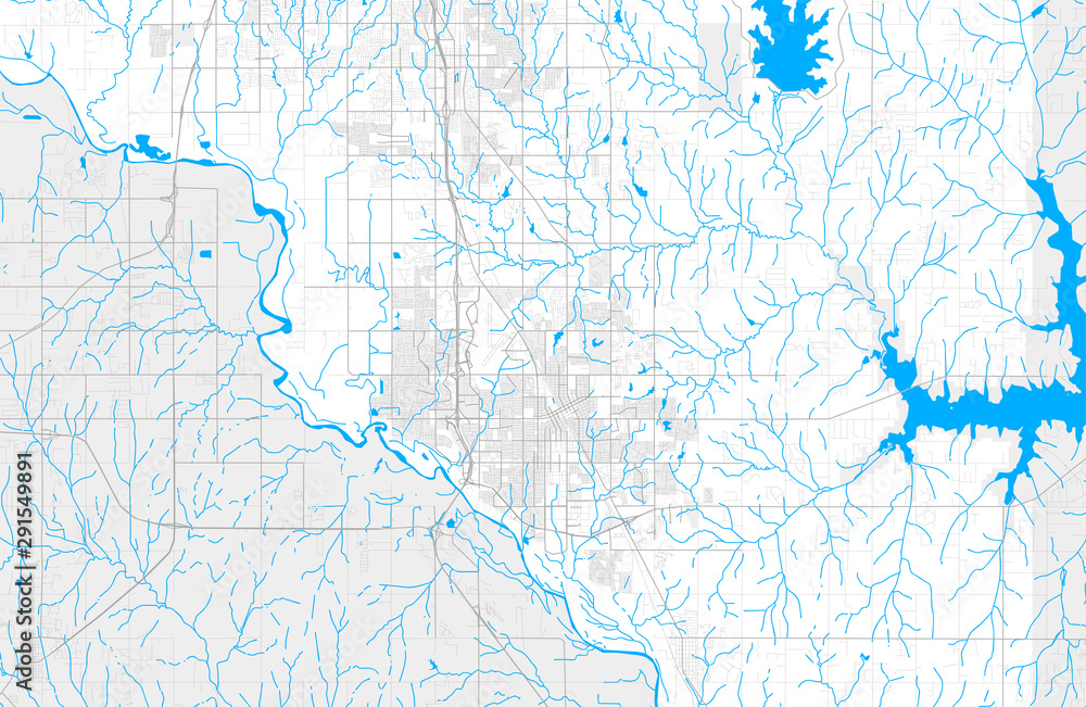 Fototapeta premium Rich detailed vector map of Norman, Oklahoma, USA