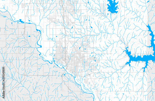 Rich detailed vector map of Norman, Oklahoma, USA photo